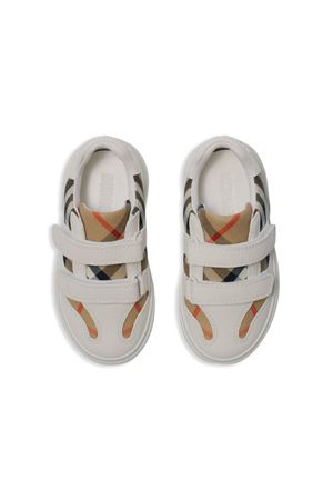 sneakers in pelle bianco BURBERRY KIDS | 8089231B9368